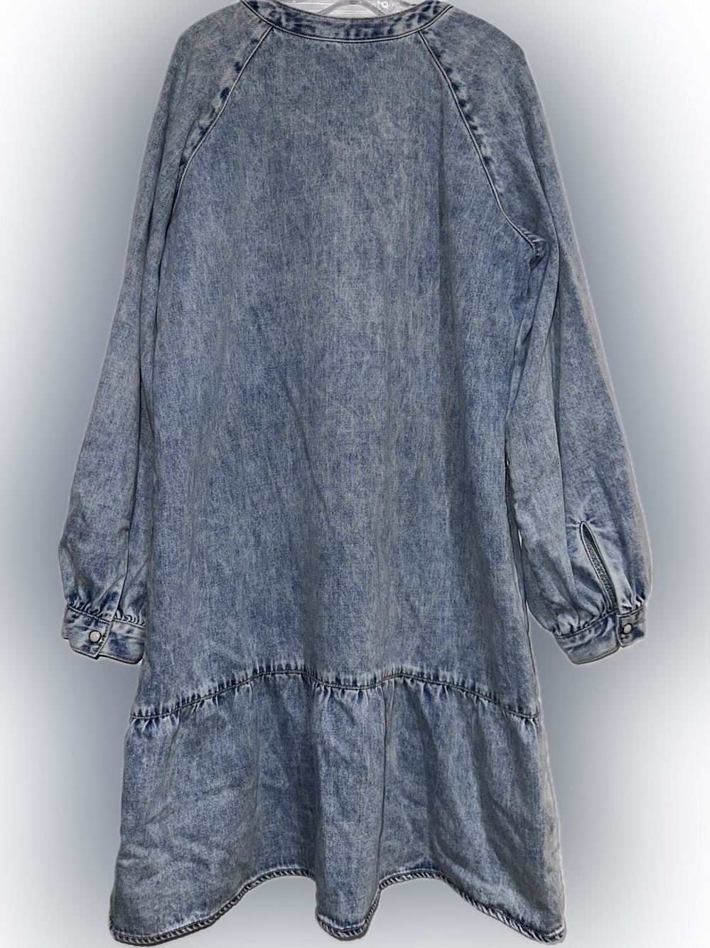 Rails Lila Chambray Denim Tiered Flounce Dress | Faded Indigo - Picture 8 of 16